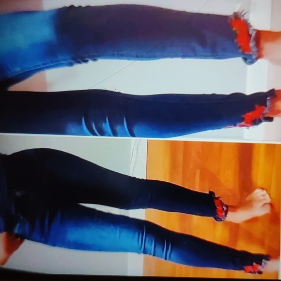 Rampage Skinny Stretch Sophie Mid Rise Denim Rose Jeans — Size 2X - Picture 5 of 6